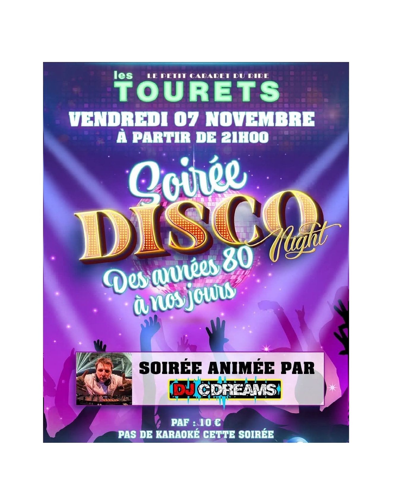 Soirée disco années 80